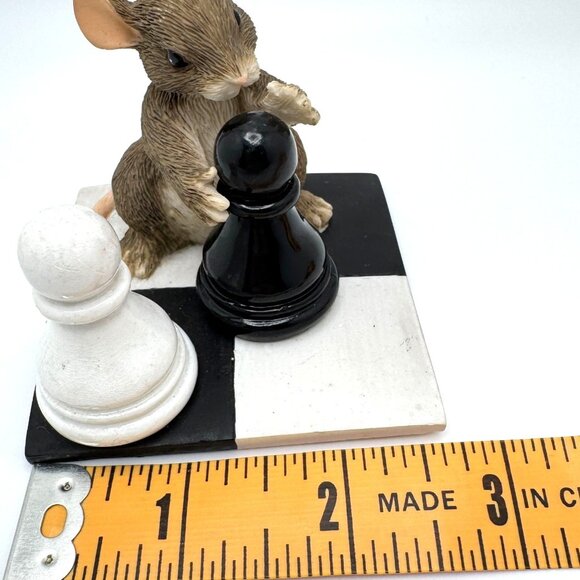 Charming Tails Fitz & Floyd Its Your Move Mouse Chess Figurine Retired 89/704 - Picture 4 of 8